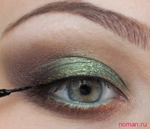 Макияж для глаз с зелеными тенями фото