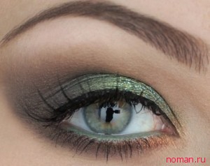 Макияж для глаз с зелеными тенями фото