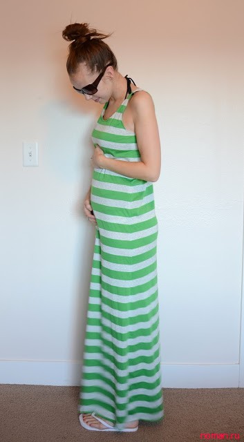 Летнее трикотажное платье для беременных 