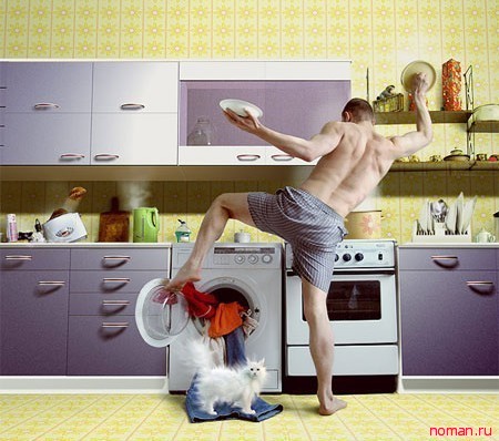 муж на кухне